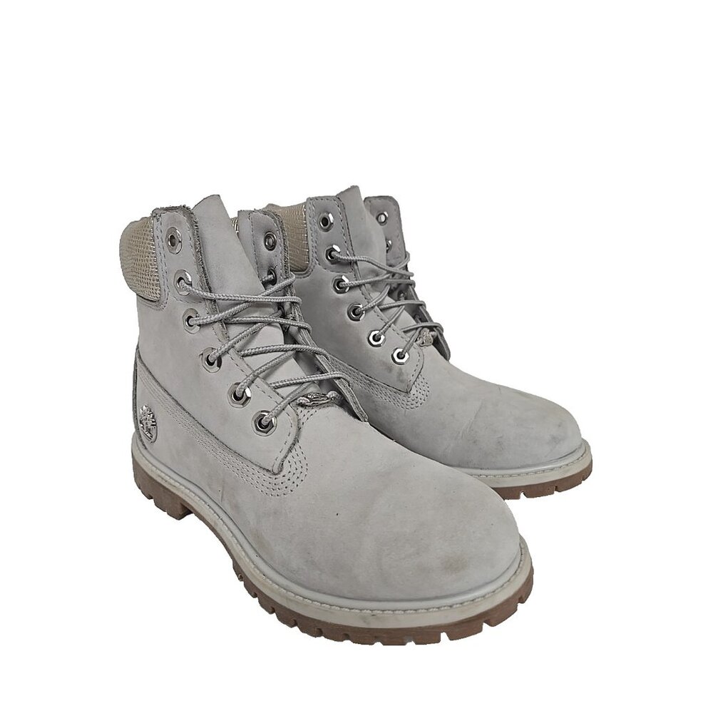 Timberland Women's A1UWF 6" Premium Boots Light Gray Size 7M - Picture 1 of 8